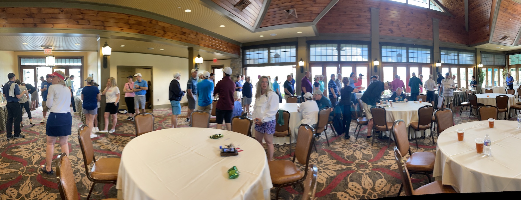 wide angle view of the reception at the Cocoa Packs Golf Classic